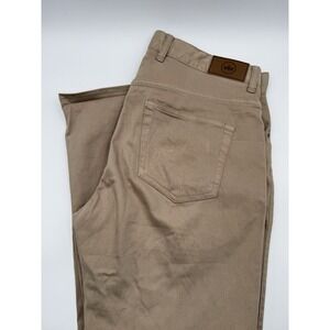 Peter Millar Mens Khaki  Chino Pants Men's Size 32X29 Beige Five Pocket